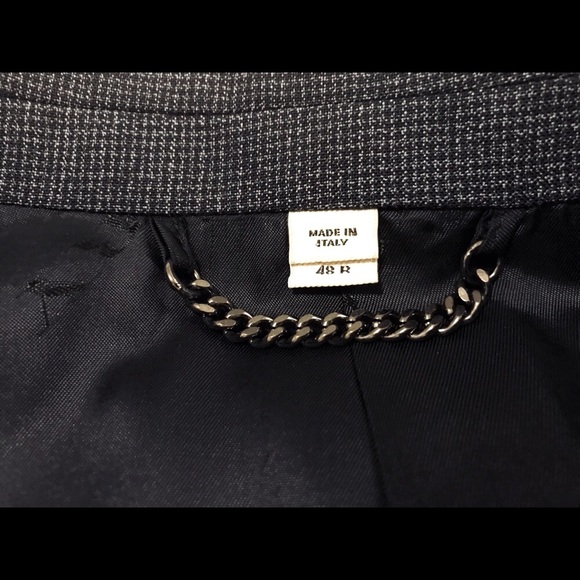 BURBERRY Retro Men’s Slim Skinny Suit Jacket Blazer Size 48R - Picture 9 of 11